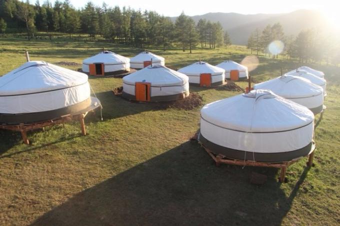 30 metri quadri di mongolian tradizionale di lusso Yurt con saldatura ad alta frequenza