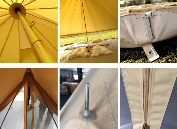 La tenda di tela all'aperto di lusso zippa sulle tende di Yurt della tenda/tende di Bell per accamparsi