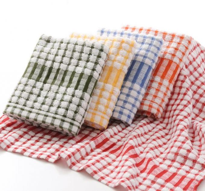 Asciugamano 100% di piatto stampato tessuto domestico degli asciugamani di tè della cucina del cotone